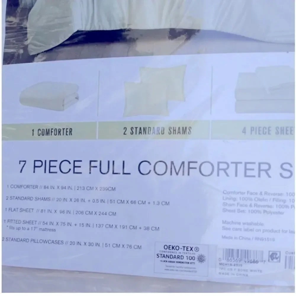 Clean Spaces 7-Pc. Full Comforter Set Comforter Set Bedding Oeko -